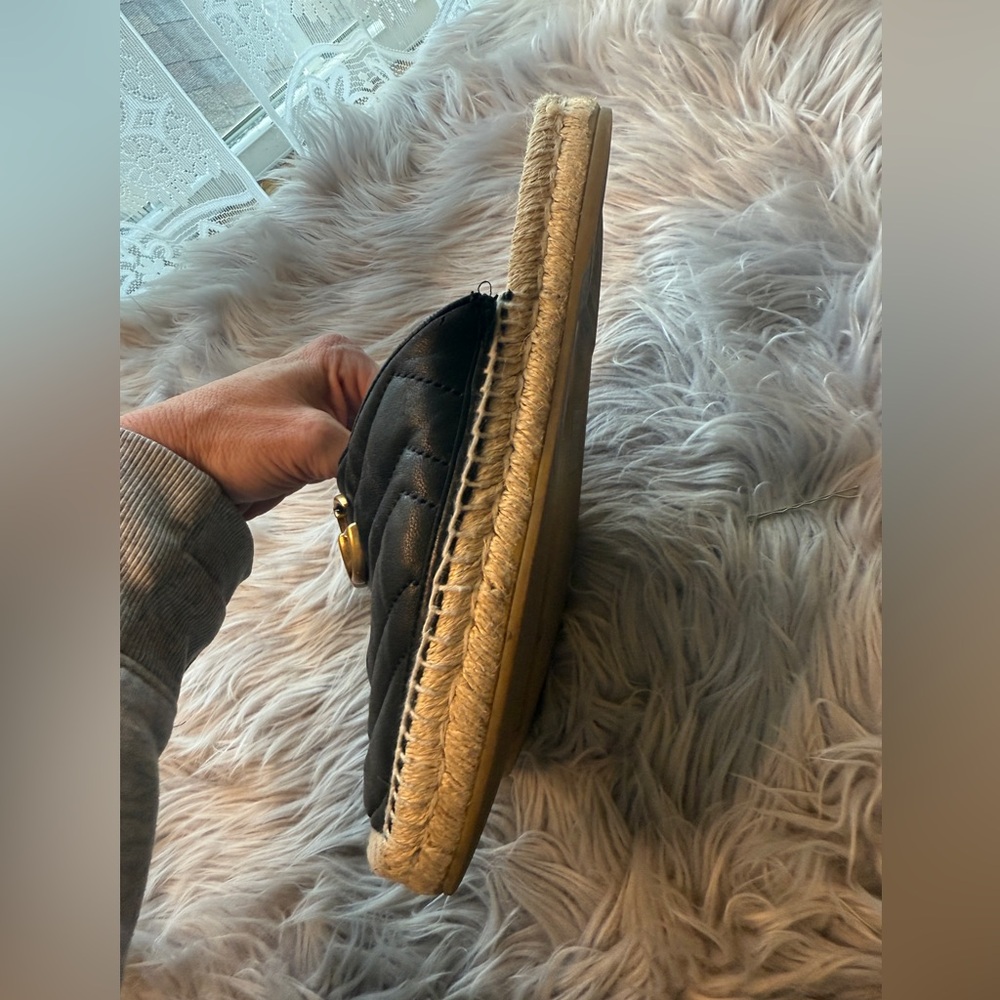 Gucci Nappa Matelasse GG Marmont Espadrille Mules - Picture 14 of 16
